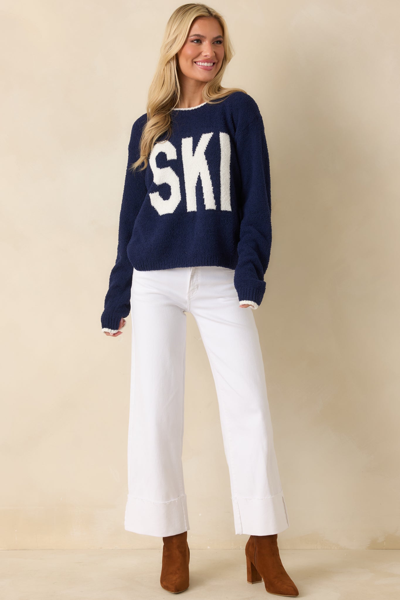Z Supply Blue Sapphire Ski Plush Sweater