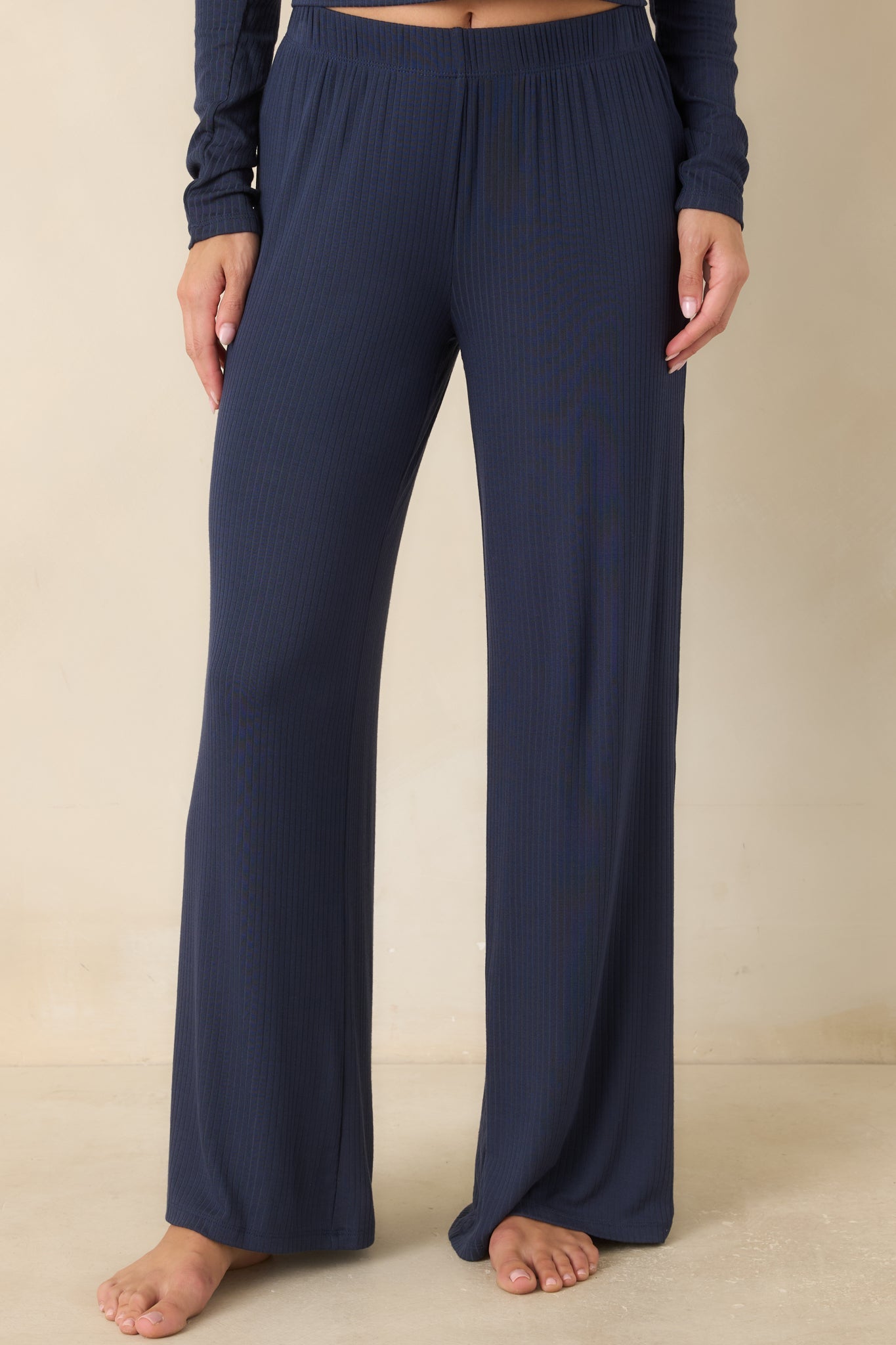 Z Supply Just Right Navy Rib Pant