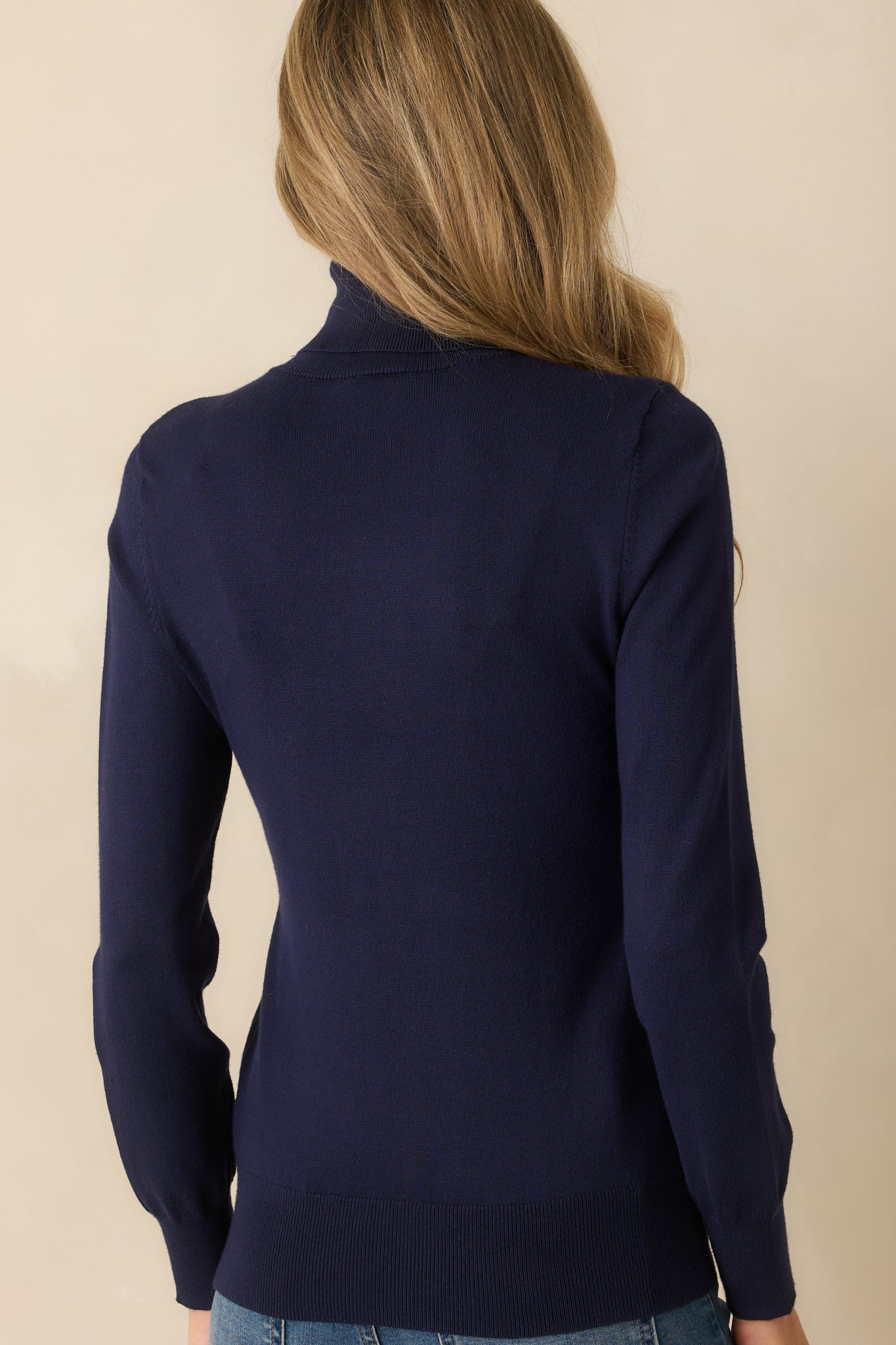 Comfortable Charm Navy Turtleneck Sweater