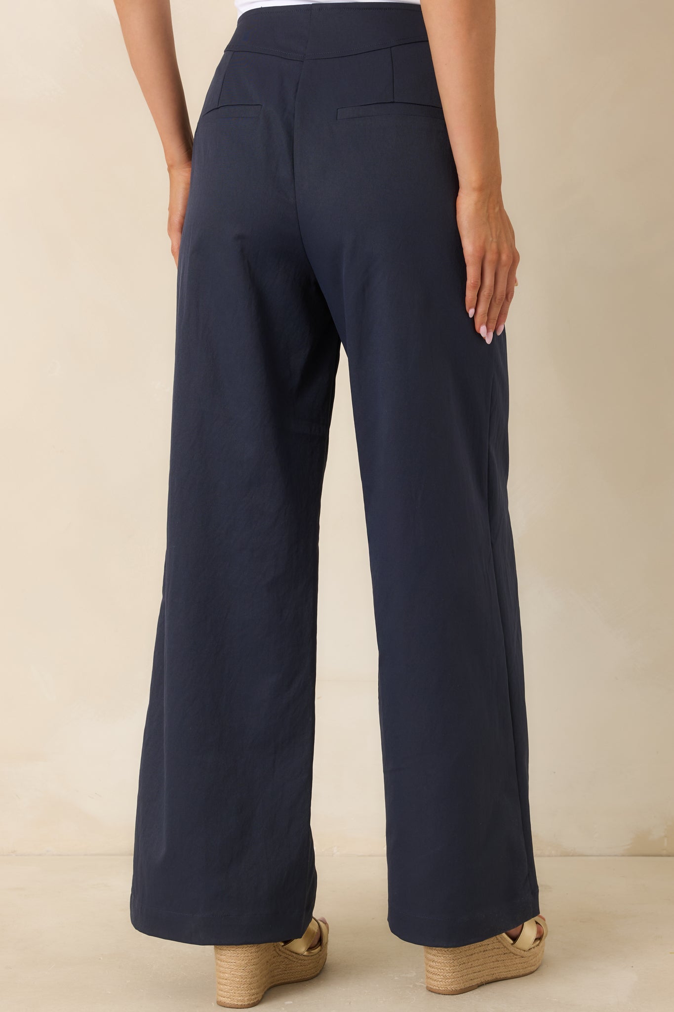 Hit The Mark Navy Wide Leg Pants