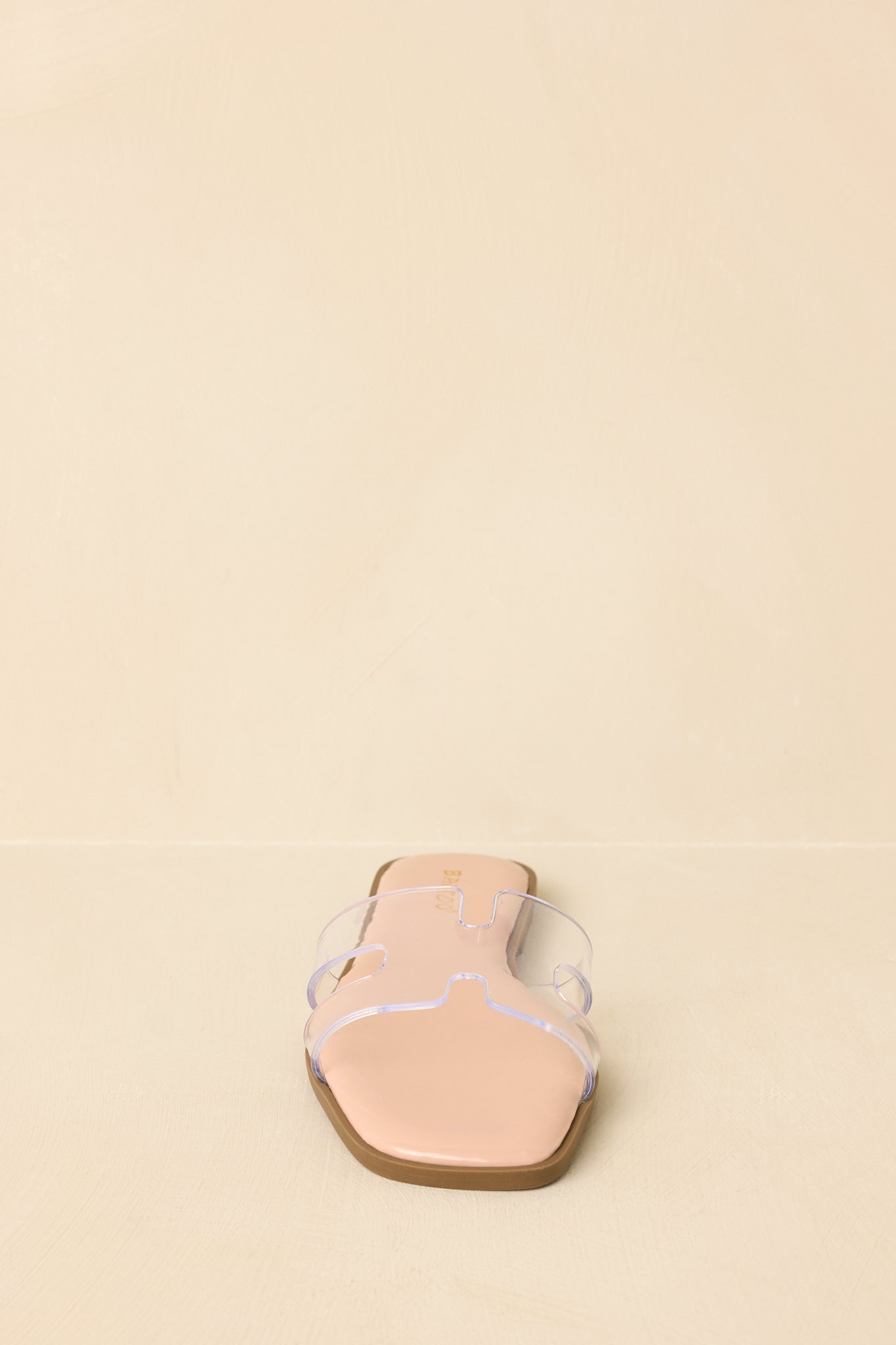 Clear the Way Nude Clear Strap Slide Sandals