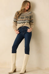 Z Supply Kenaby Oatmeal Heather Fair Isle Sweater