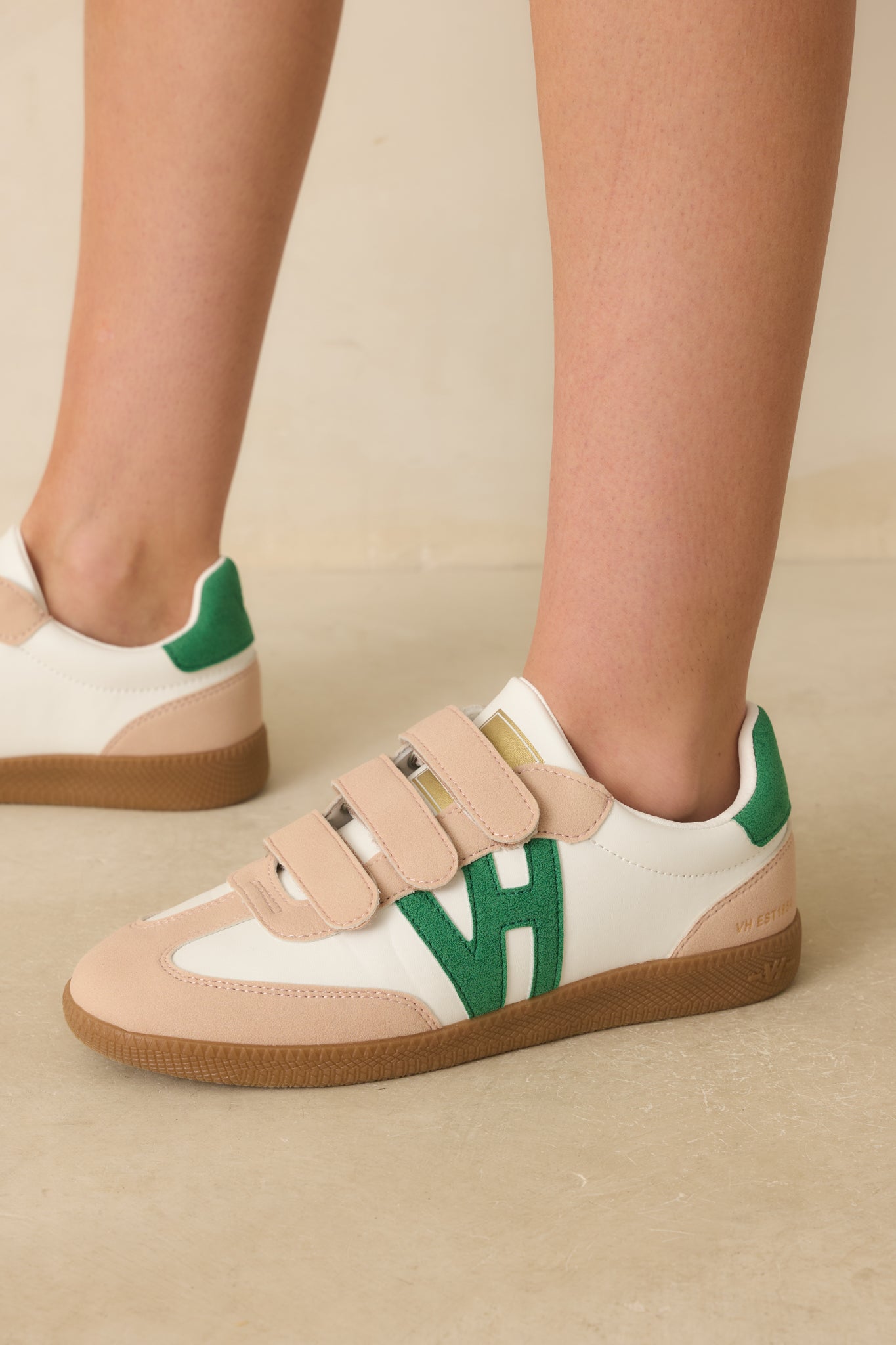 Vintage Havana Pace 5 Green Multi Three Strap Low Top Sneakers