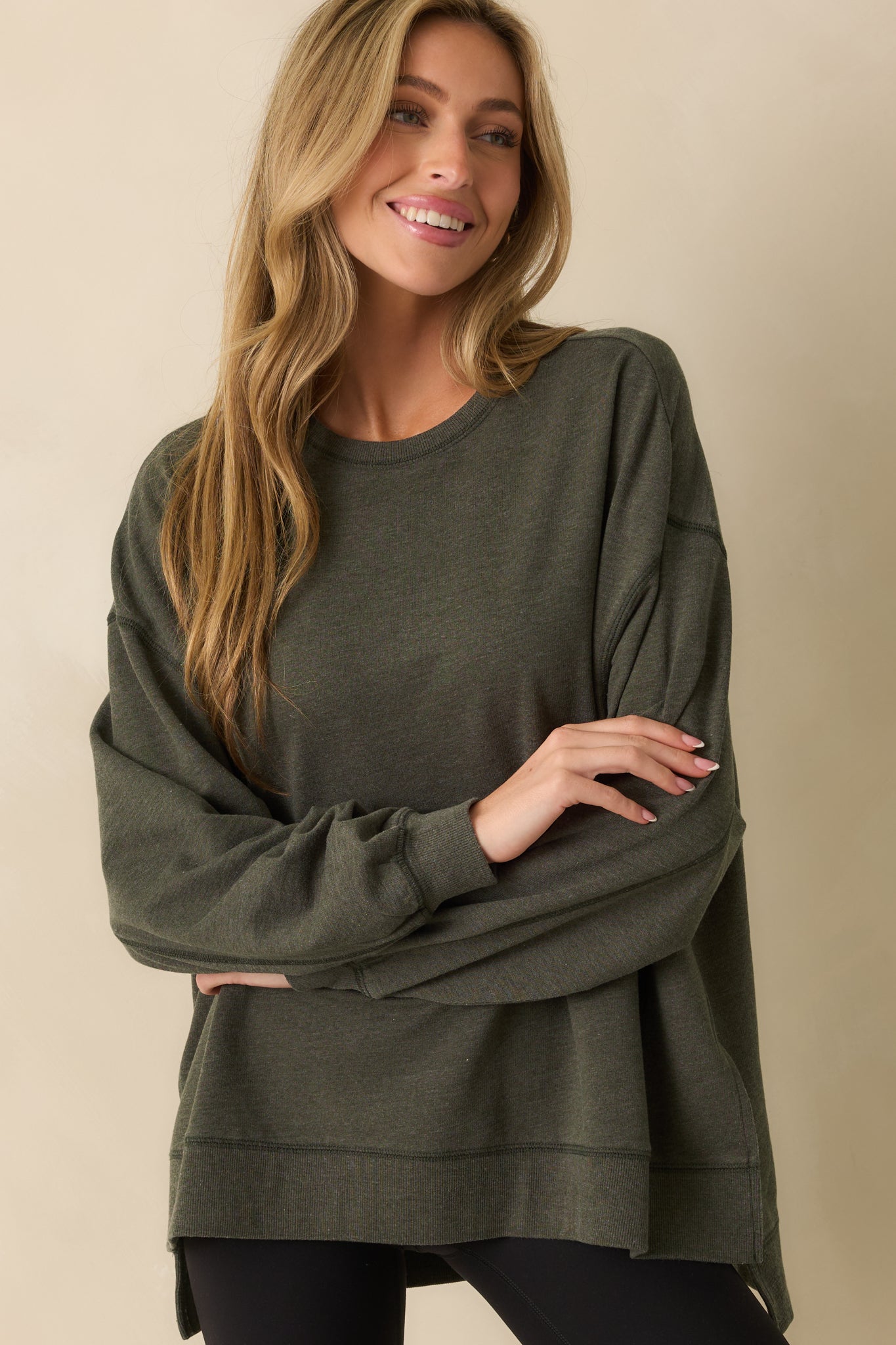 Z Supply Sage Green Modern Weekender Sweatshirt
