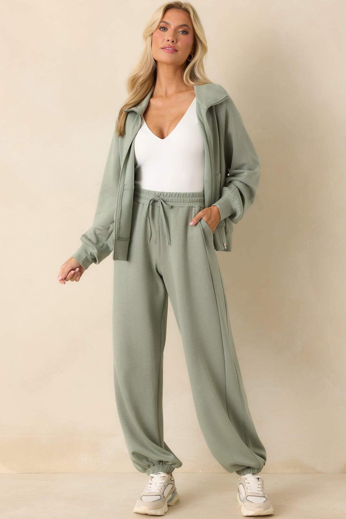 Running Errands Sage Green Joggers