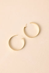 Taking Measurements Gold Textured Ruler Hoop Earrings