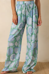 Paradisa San Marino Oceana Blue Multi Drawstring Pants