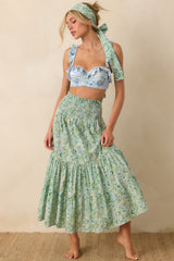 Paradisa Merritt Island Seaglass Green Convertible Cotton Skirt Dress