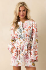 Paradisa Biscayne Bay Multi Cotton Linen Mini Dress