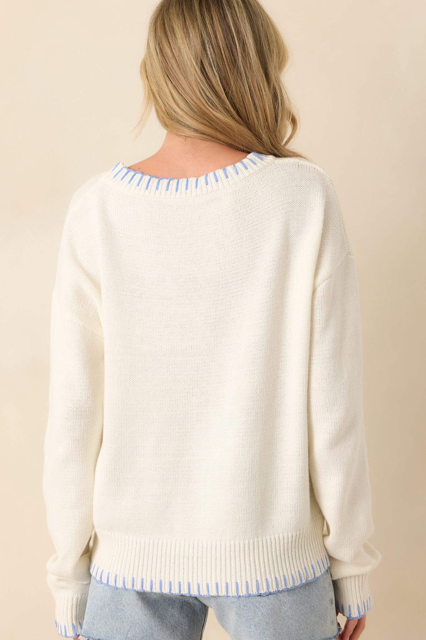 Paradisa Shell Island White Knit Sweater