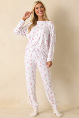 Z Supply White Knit Cozy Candy Pajama Pants
