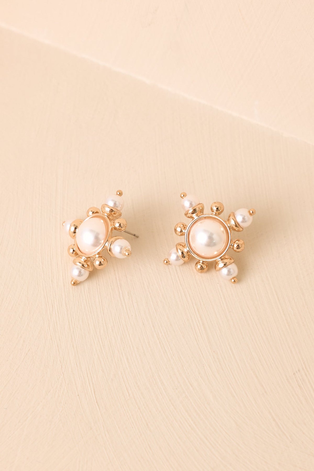 Guiding Light Gold & Pearl Statement Earrings