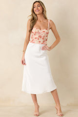 MINKPINK Camille Pink Floral Mesh Bustier