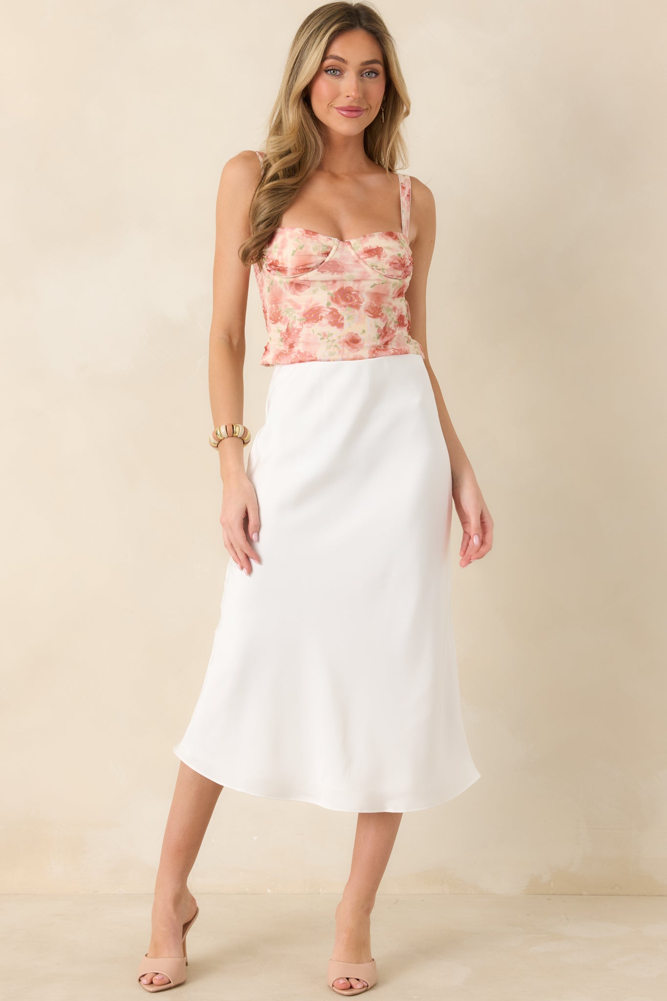 MINKPINK Camille Pink Floral Mesh Bustier