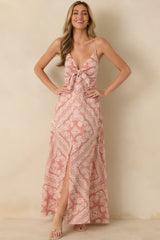 Hibiscus Hideaway Rose Pink Floral Maxi Dress
