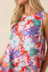 Cabana Crush Pink Multi Floral Mini Dress