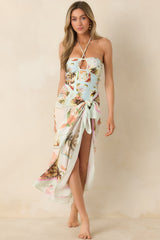 MINKPINK Dolce Multi Vintage Postcard Print One Piece Swimsuit