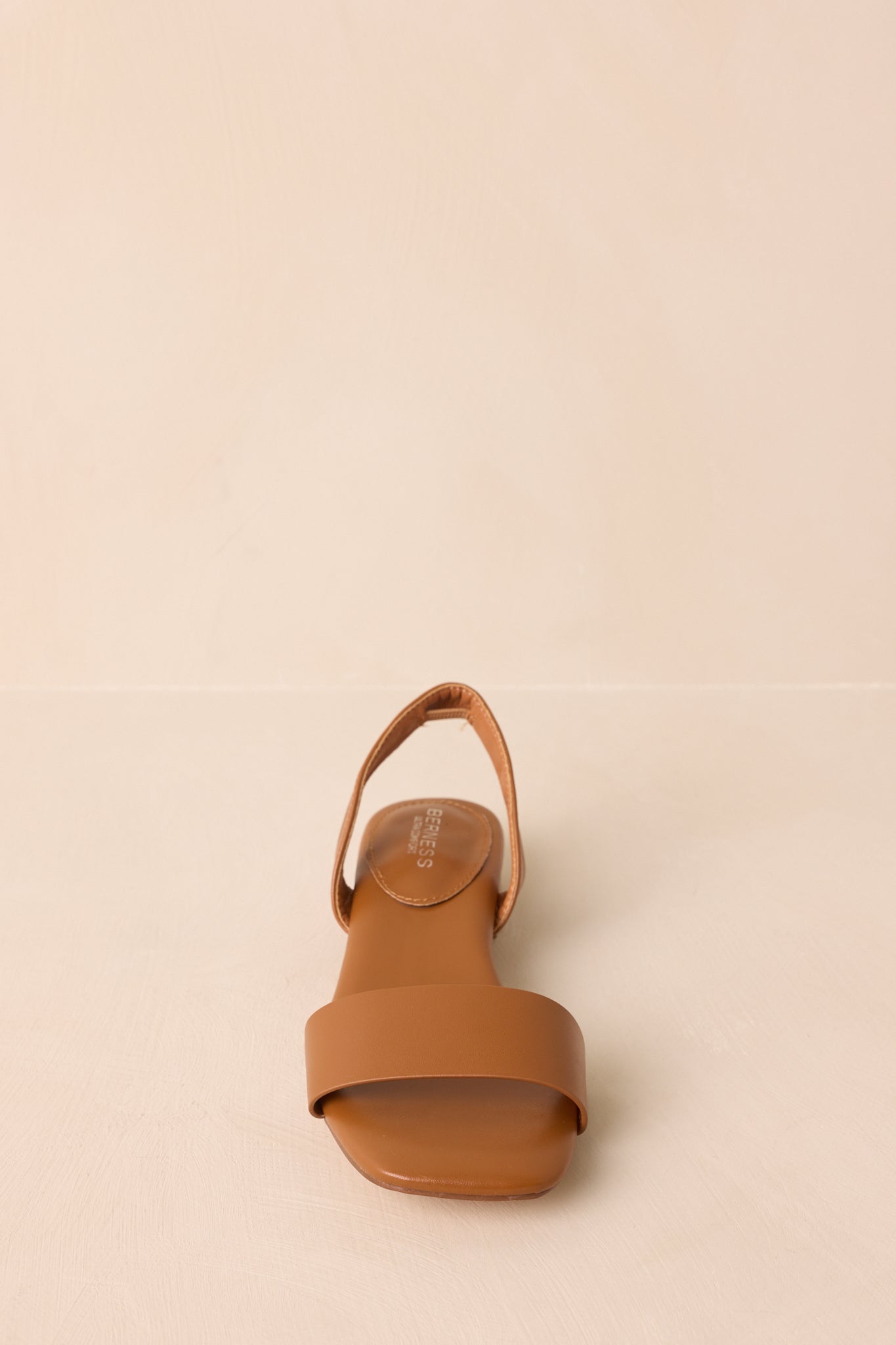 Take It Slow Caramel Brown Faux Leather Sandals