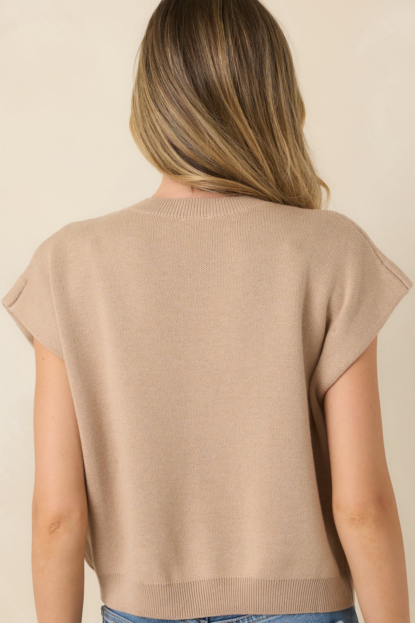 All Pulled Together Beige Knit Sweater