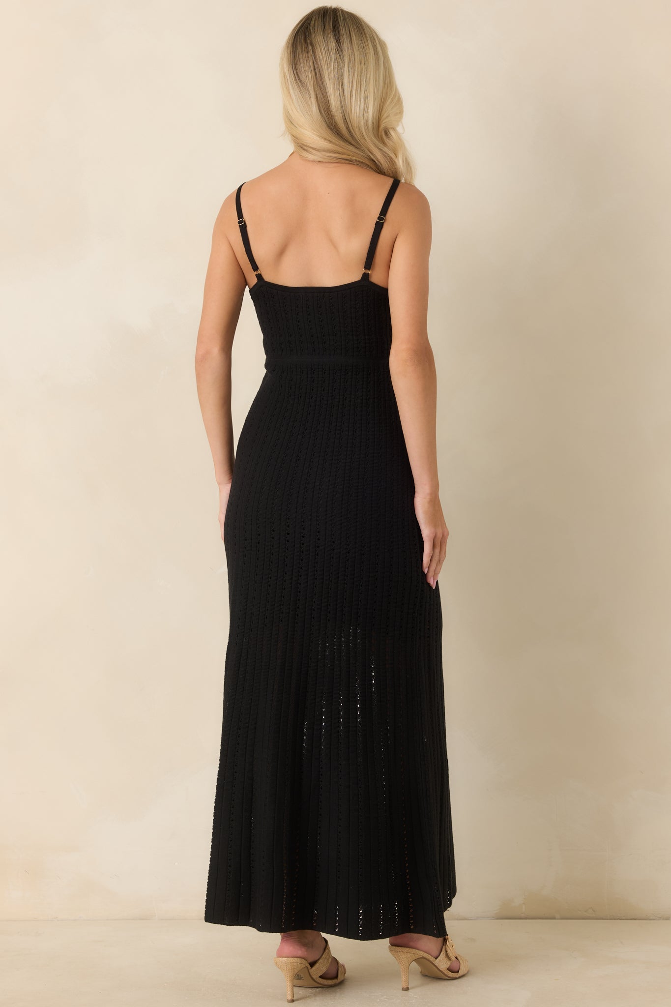 Z Supply Sundra Black Crochet Maxi Dress
