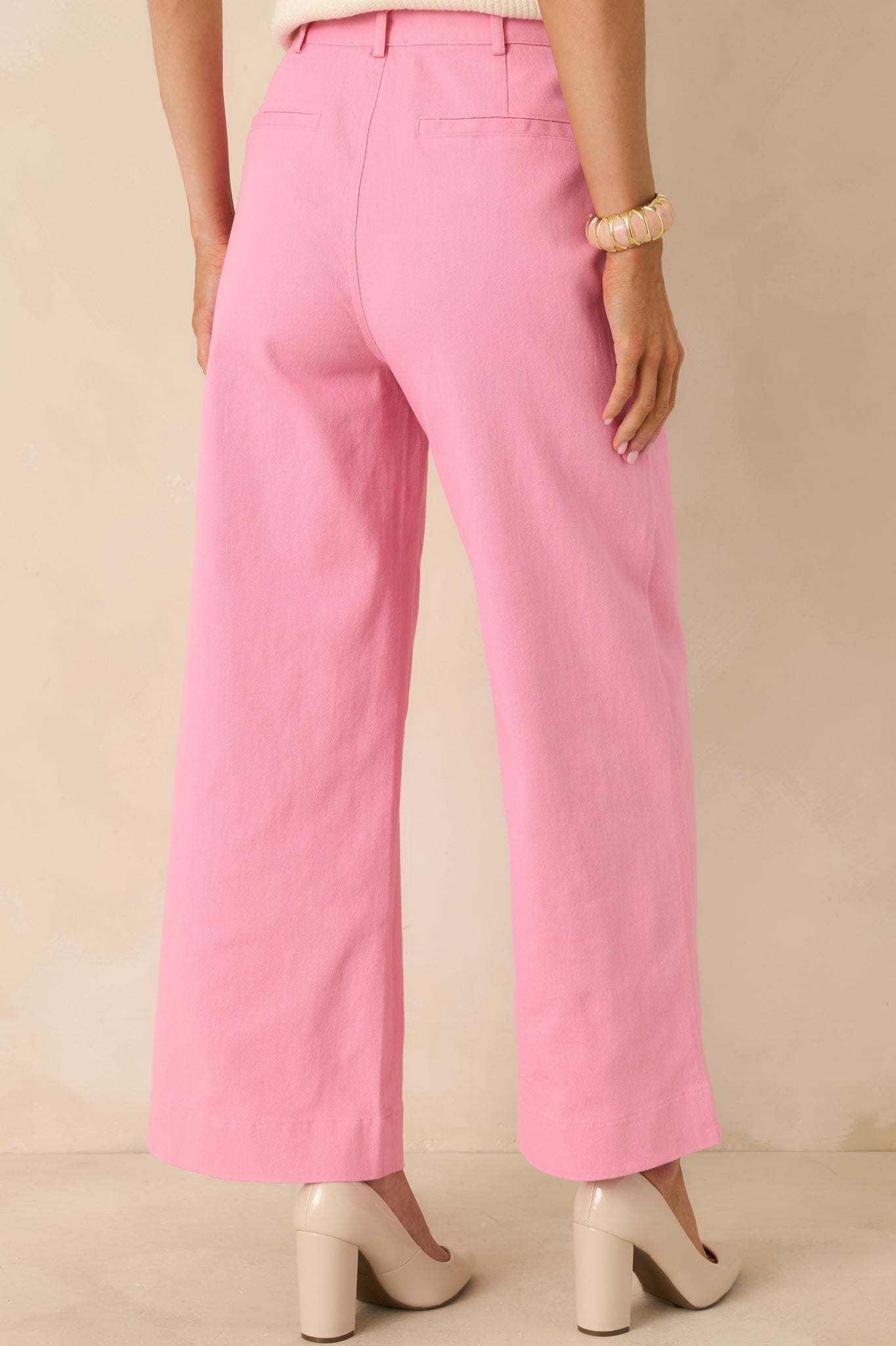 Memories Made Pink Cotton Wide Leg Pants