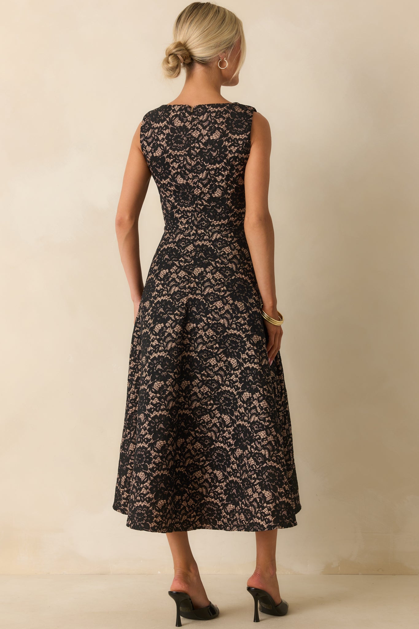 Too Good To Miss Black Floral Lace Sleeveless Maxi Dress