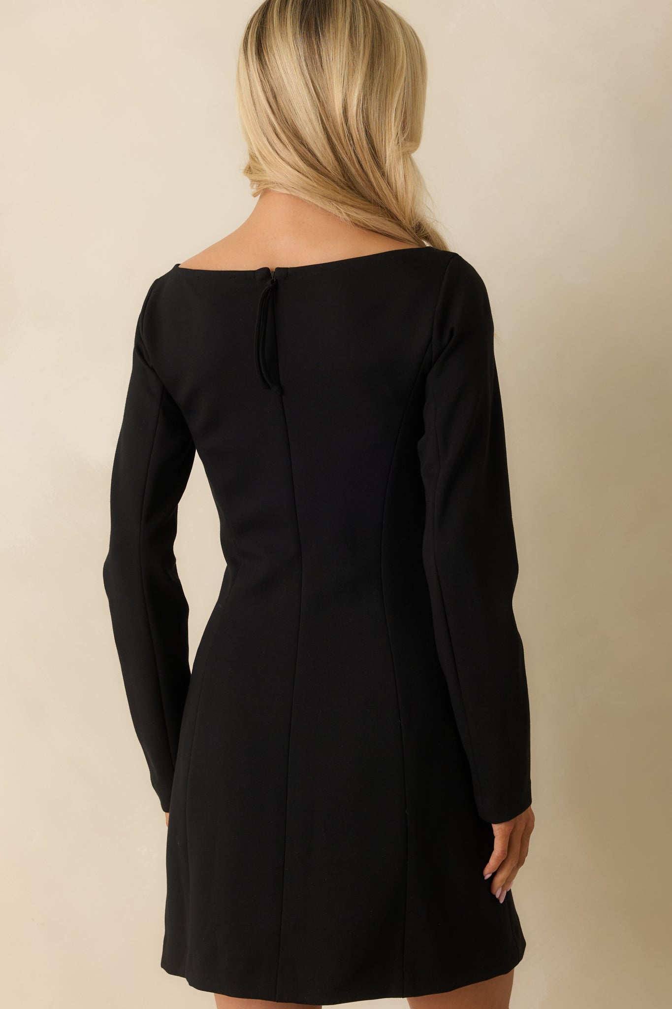 SPANX® Black Ponte Long Sleeve Mini Dress