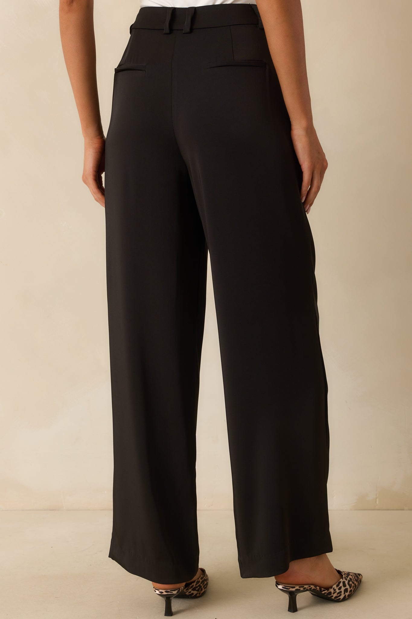 Mark My Words Black High Waisted Wide Leg Trousers