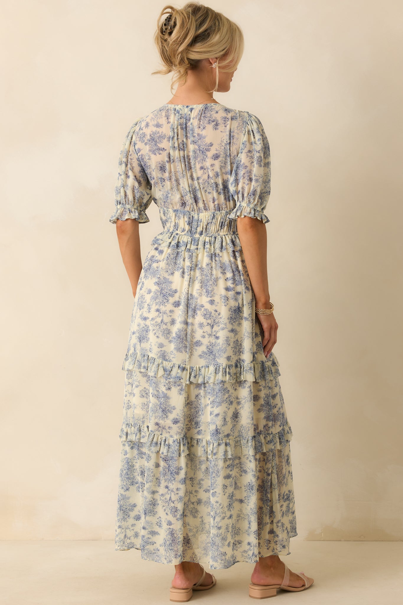 Midnight Train Blue Floral Maxi Dress