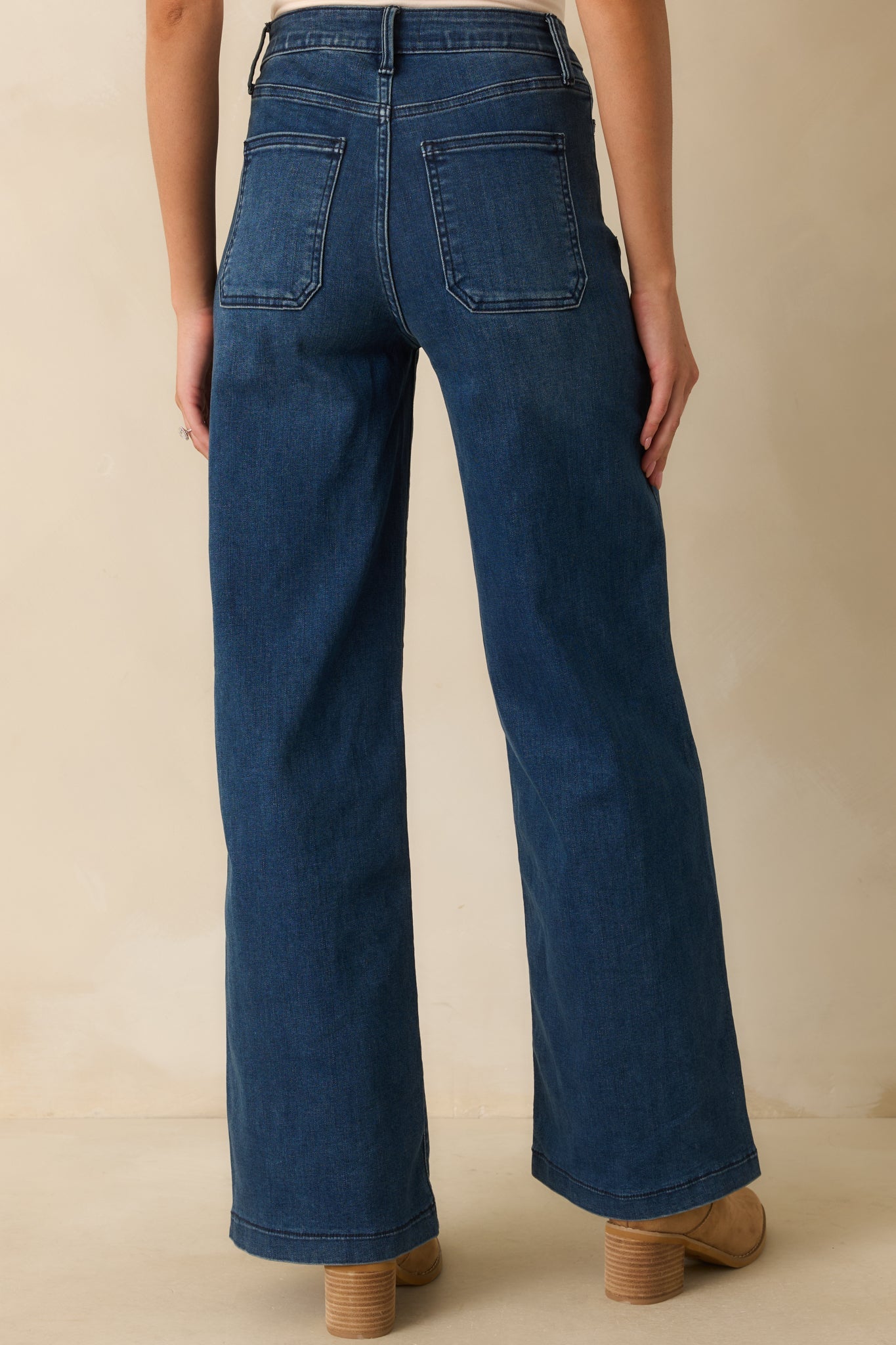 Meant For More Dark Wash Straight Leg High Waisted Jeans