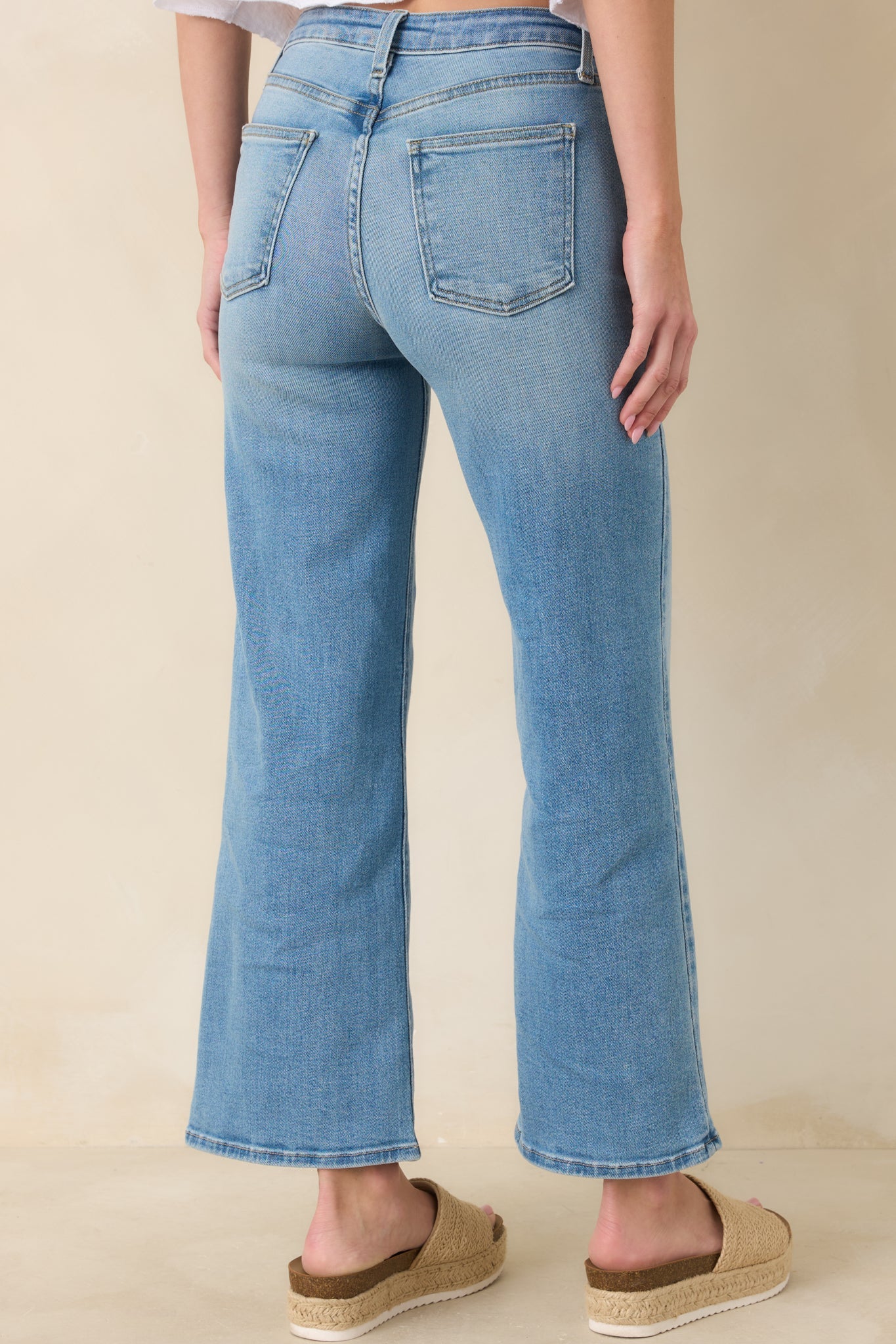 Always First Light Wash Wide Leg Jeans