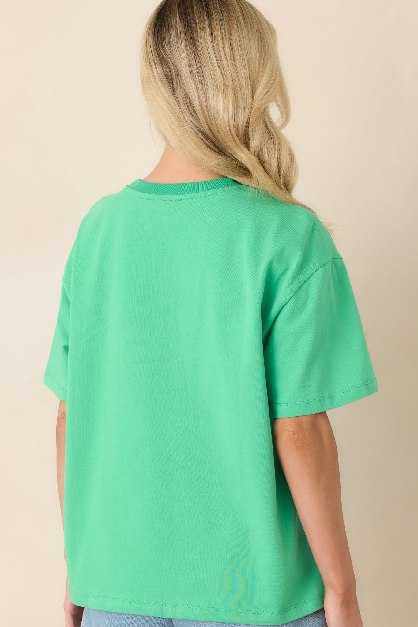 MINKPINK Do Sol Green Cotton Printed Tee