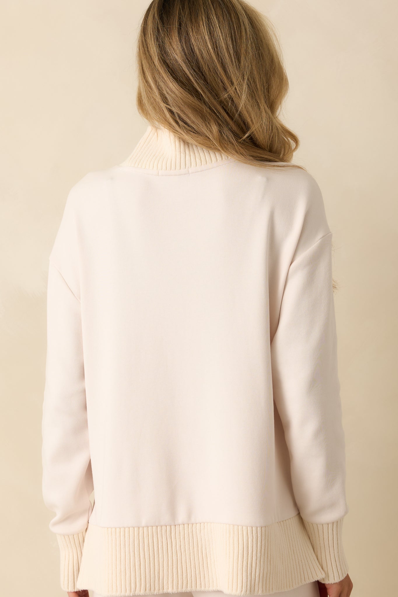 Z Supply Ivory Sable Mock Neck Sweater