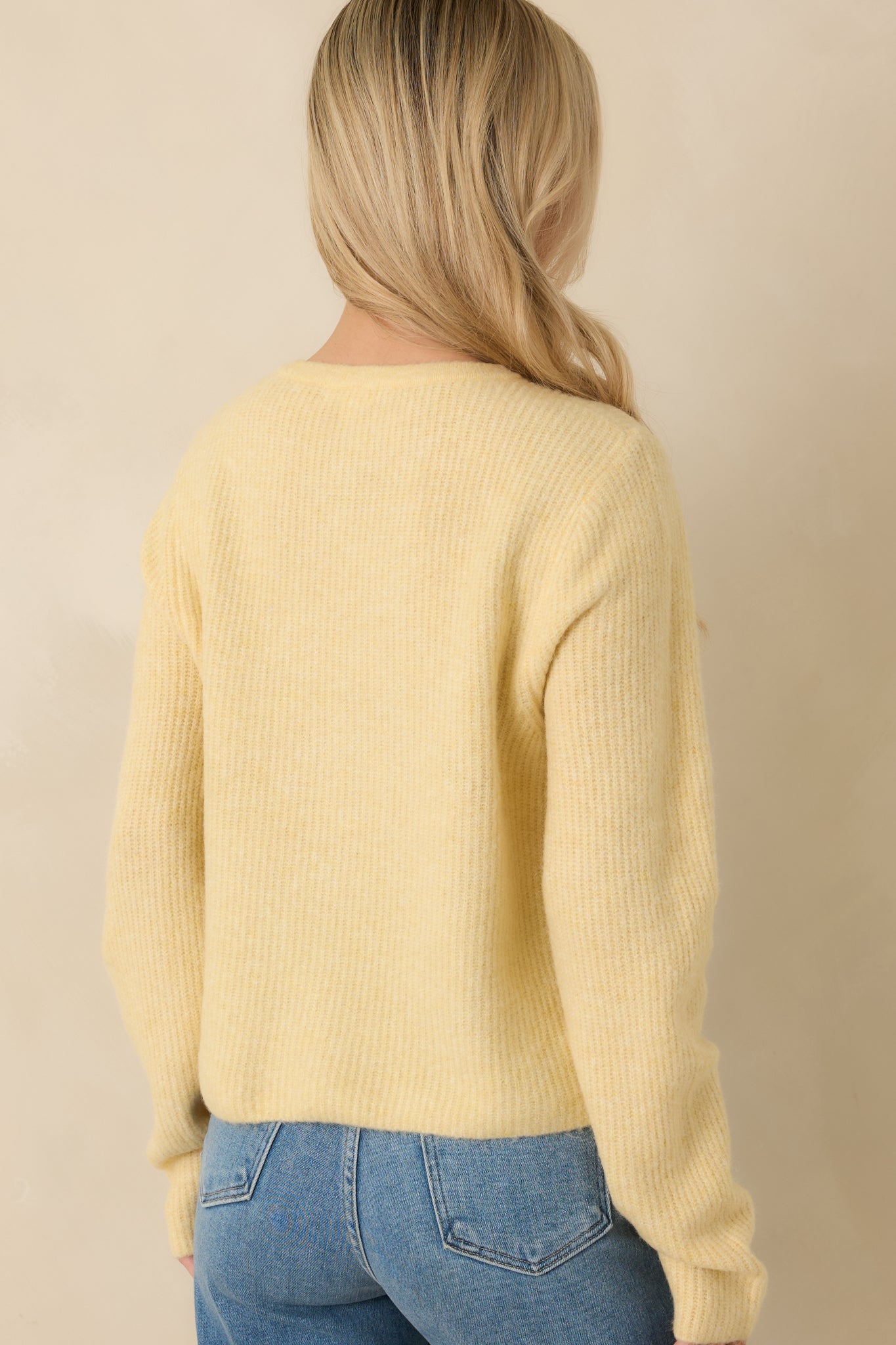 Z Supply Light Yellow Medina Rib Cardi