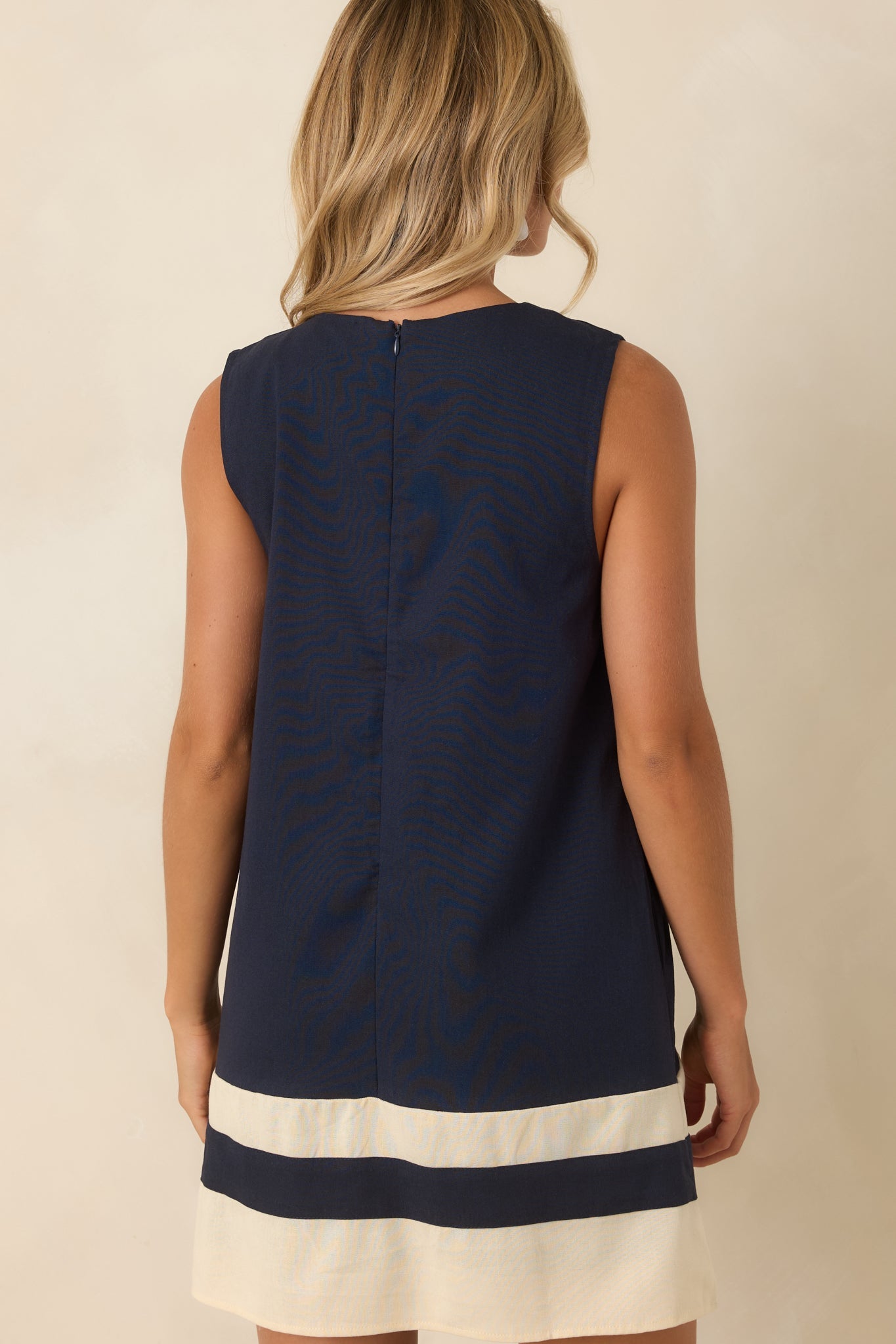 Flourish & Bloom Navy Floral Embroidered Mini Dress