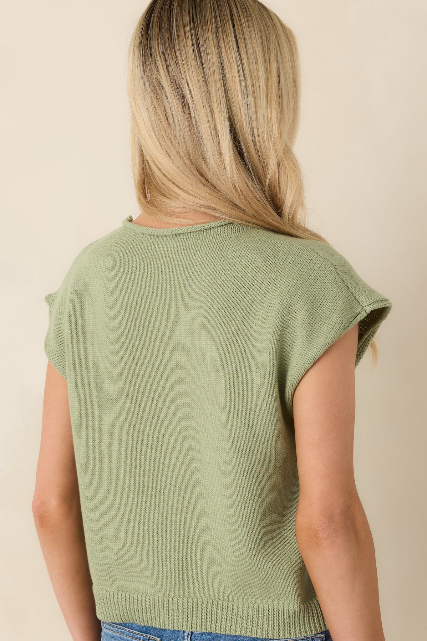 Let's Do This Light Green Sleeveless Button Front Top