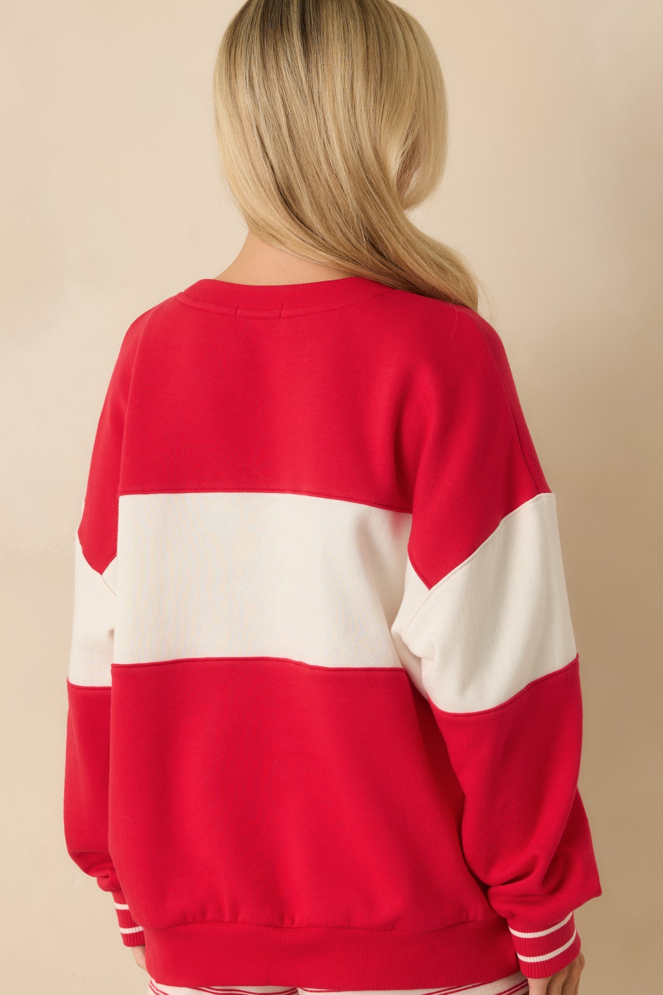 Z Supply Kiss Me Red Oversized Love Sweatshirt