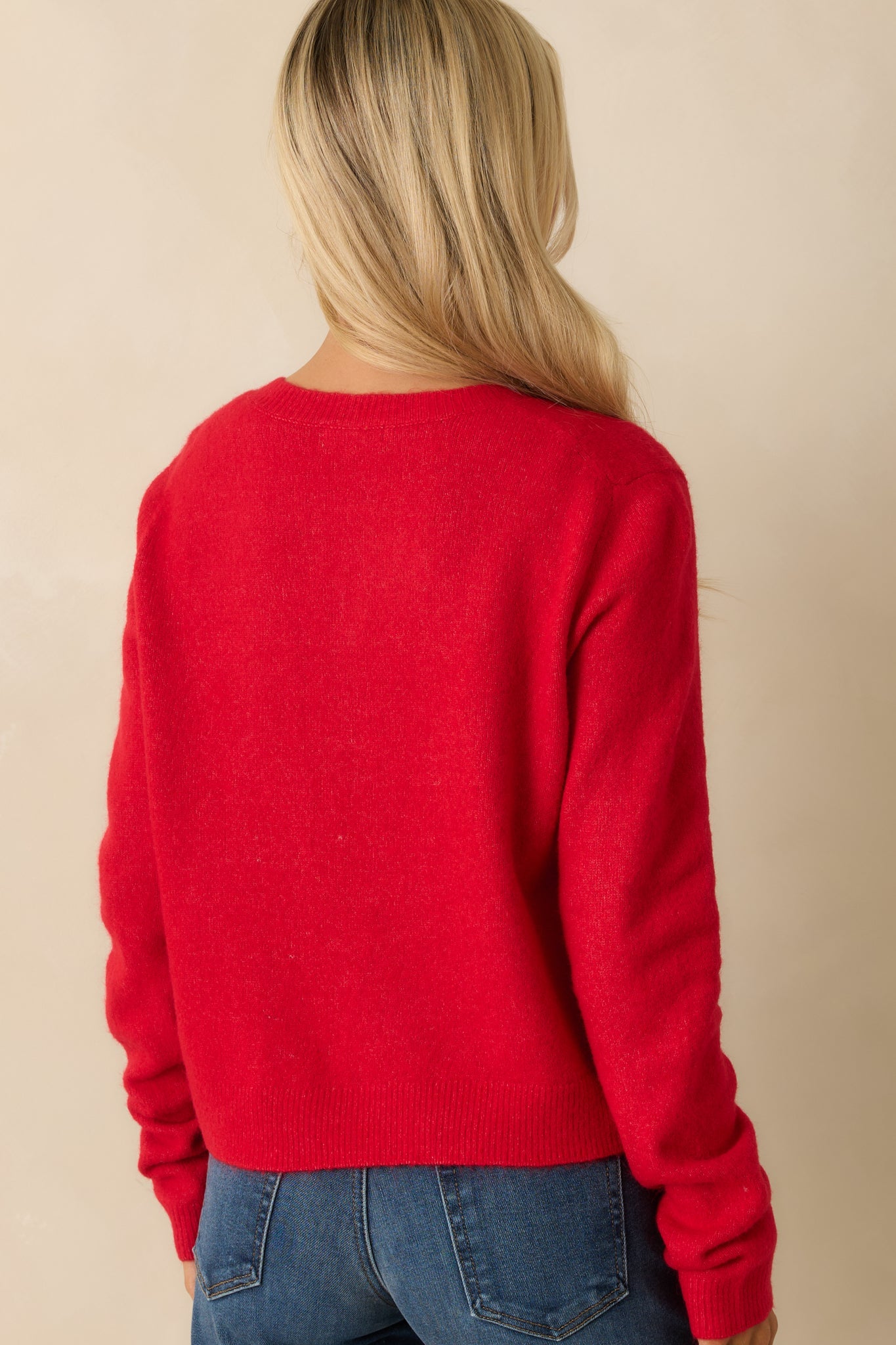 Z Supply Festive Red Medina Cozy Cardigan