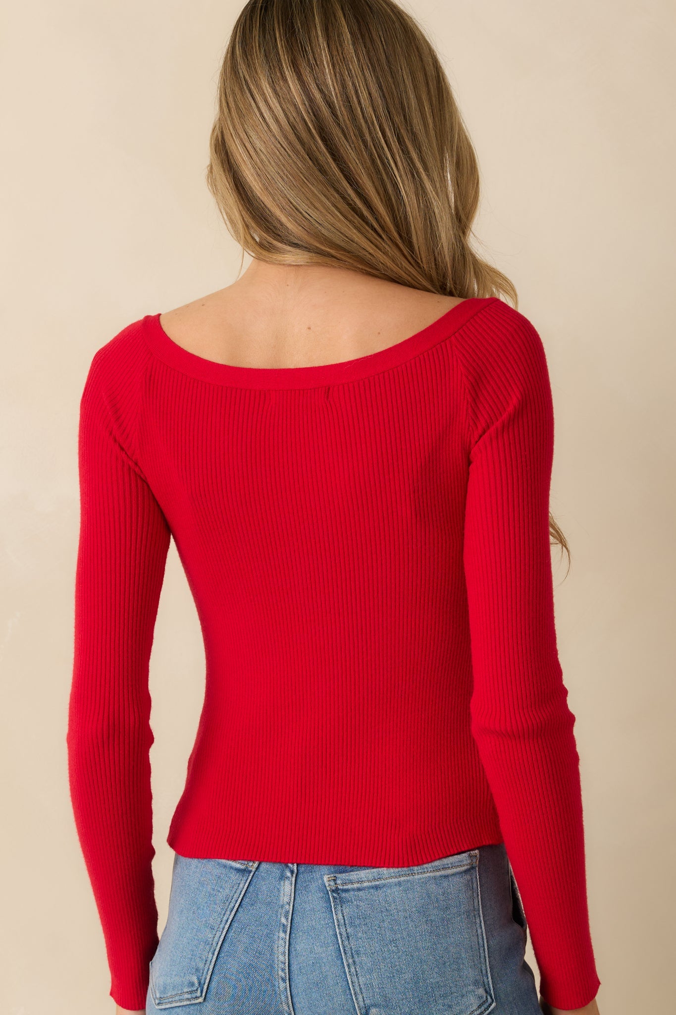 Z Supply Festive Red Knit Jovy Sweater