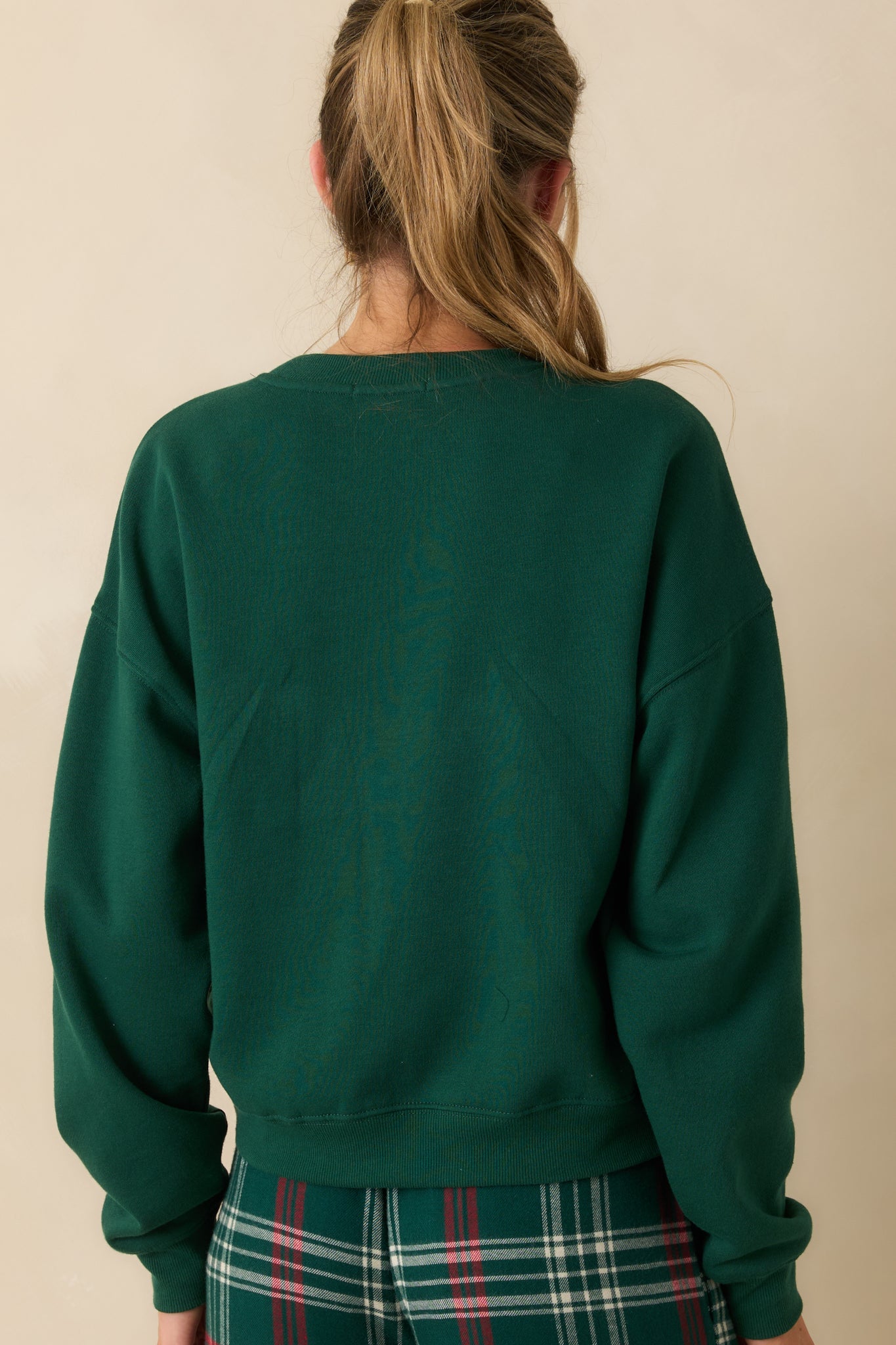 Z Supply Mistletoe Green Festive Holiday Sweatshirt