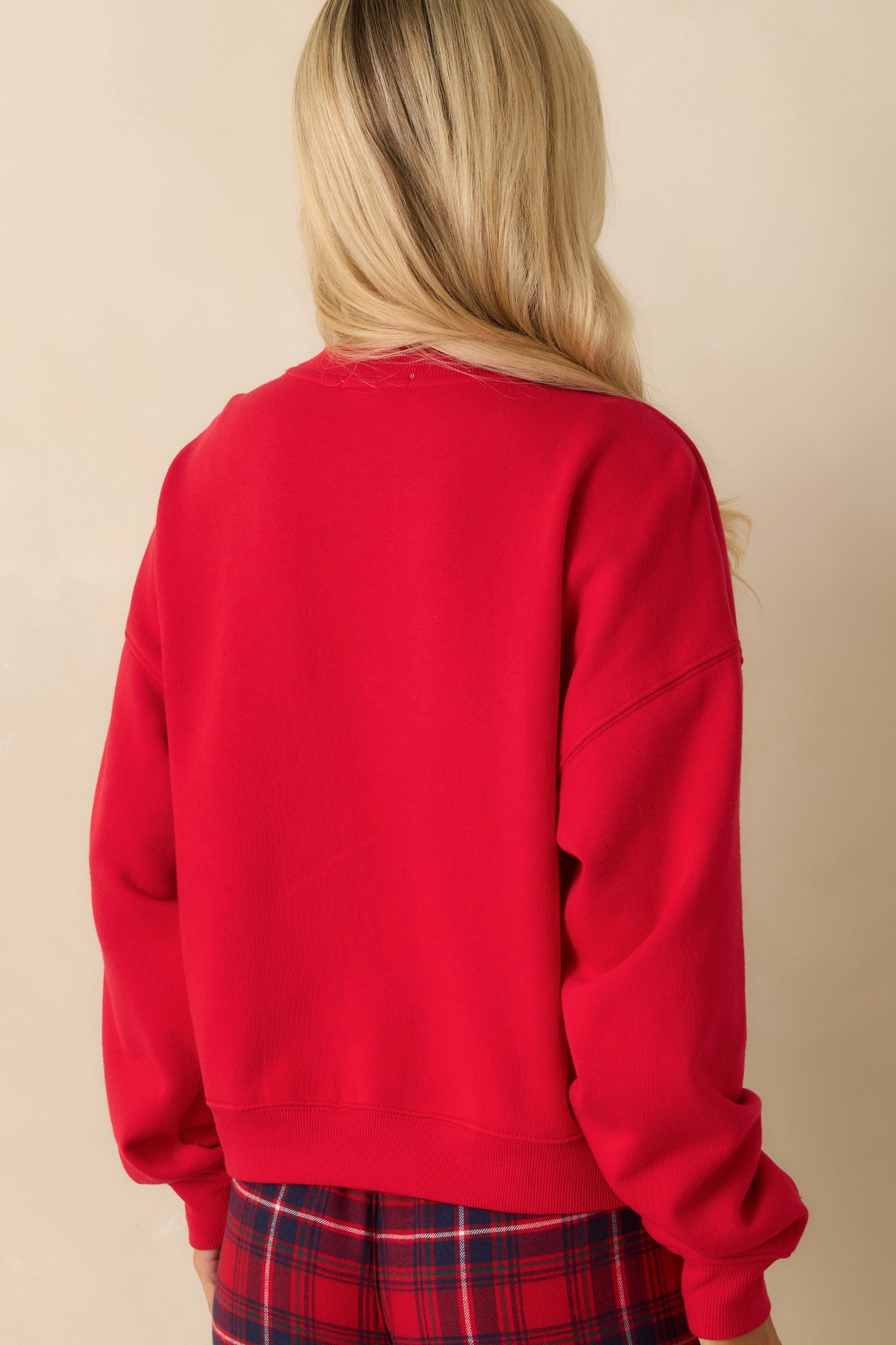 Z Supply Festive Red Festive Holiday Sweatshirt