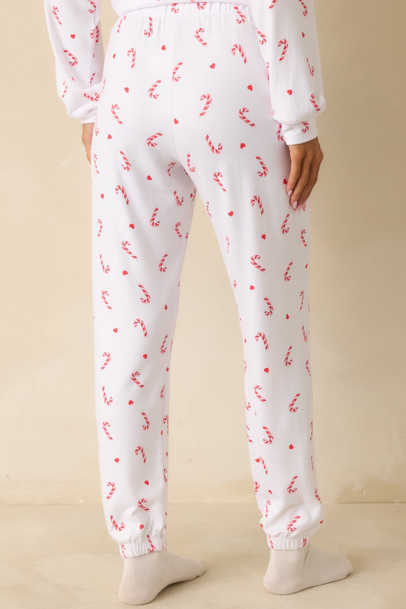 Z Supply White Knit Cozy Candy Pajama Pants