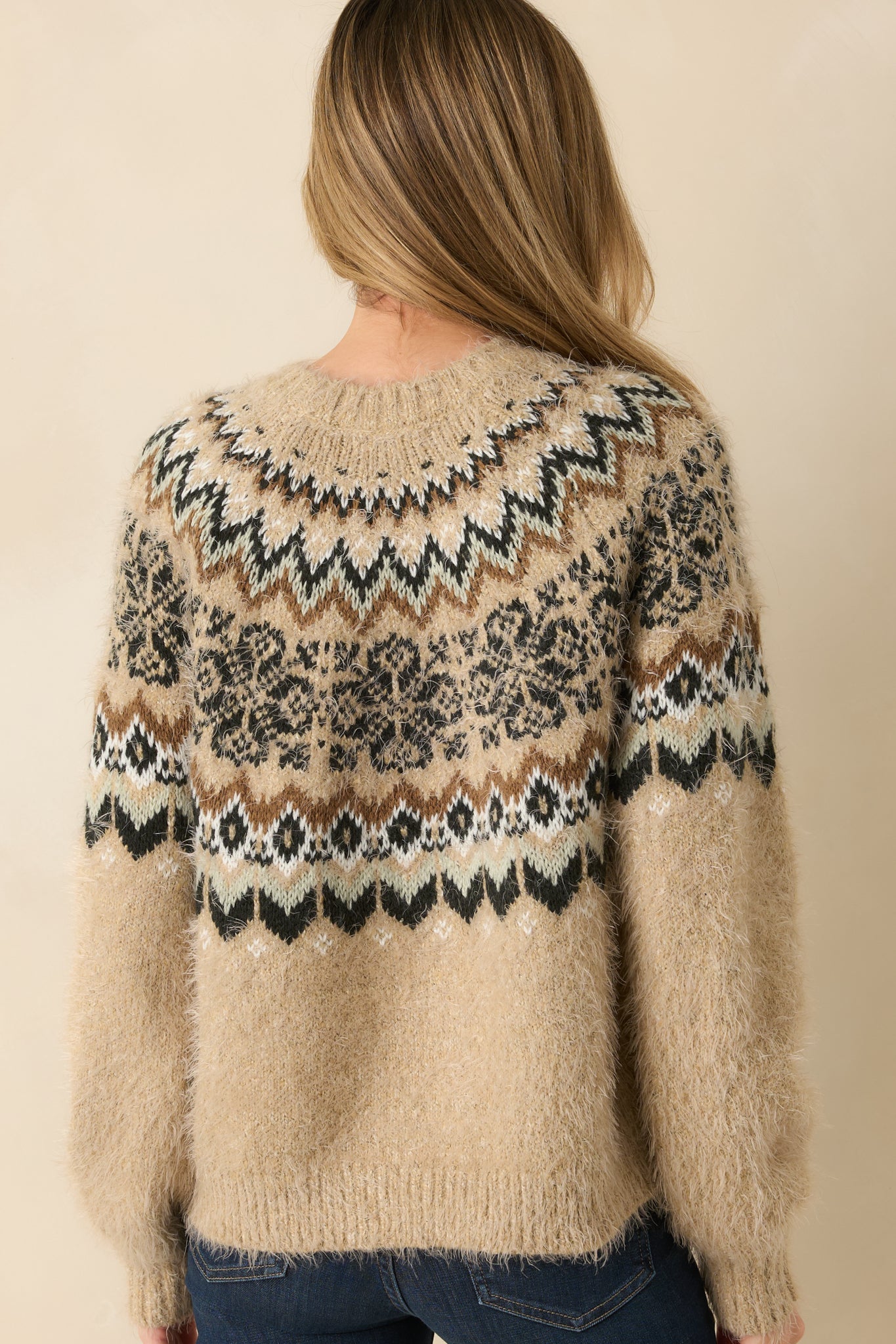 Z Supply Kenaby Oatmeal Heather Fair Isle Sweater