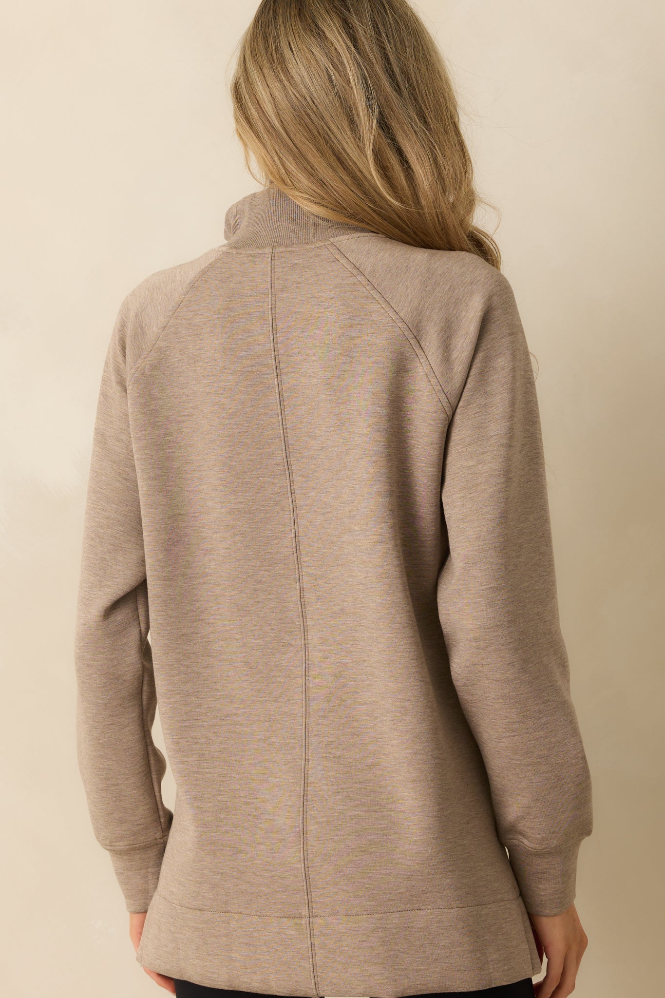 SPANX AirEssentials® Taupe Brushed Half Zip Tunic