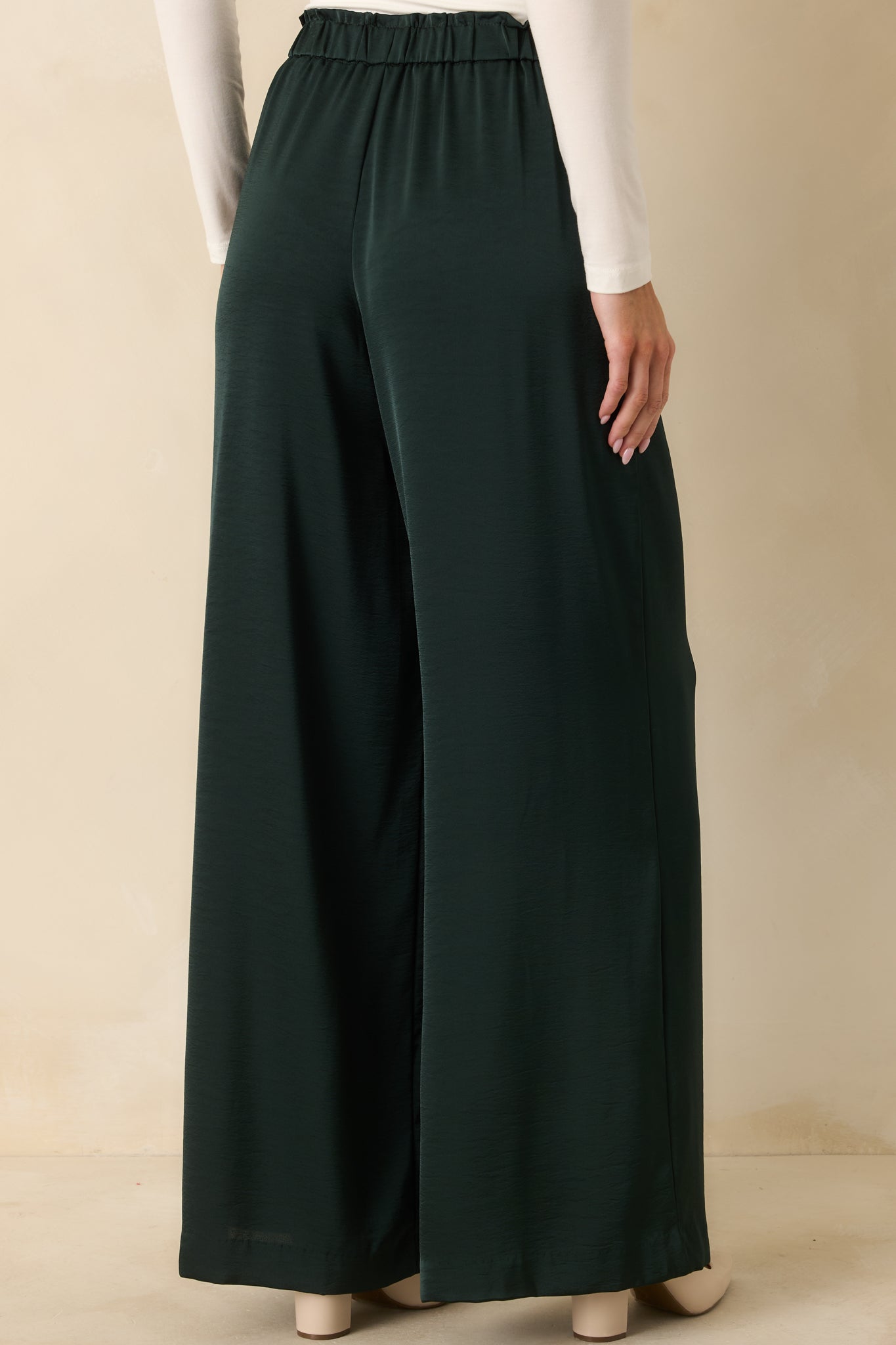 Z Supply Isolde Garland Green Satin Pants