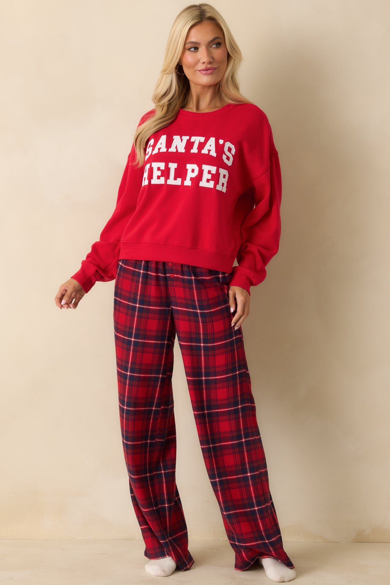 Z Supply Festive Red Festive Holiday Sweatshirt