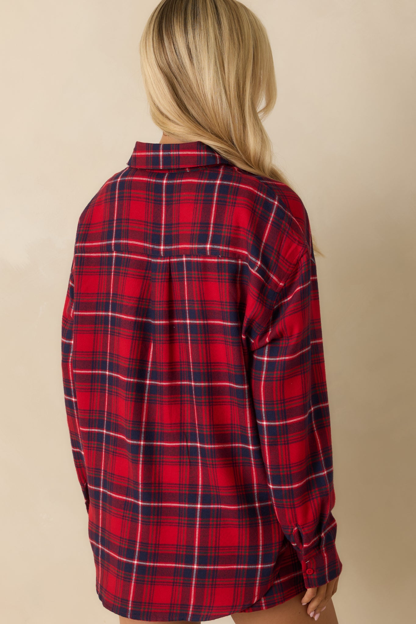 Z Supply Haute Red River Plaid Button Up Flannel Top