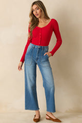 Z Supply Festive Red Knit Jovy Sweater