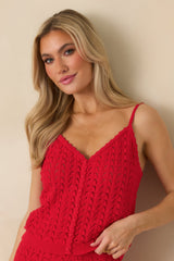 Z Supply Kiss Me Red Lexa Sweater Tank