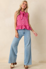 I Have Plans Light Wash Cotton Denim Wide Leg Jeans